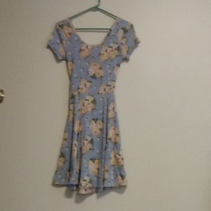 Blue floral dress
